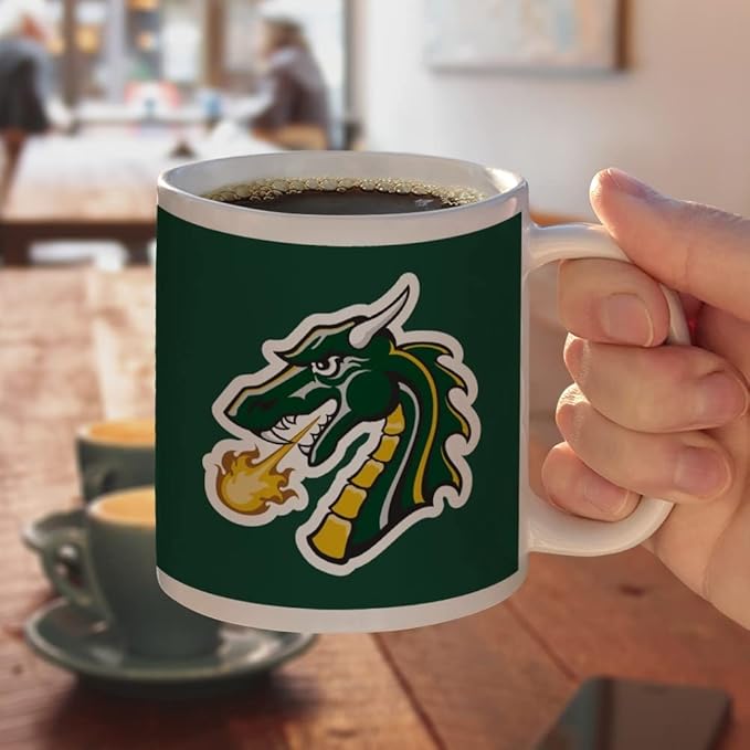 Tiffin University Primary Logo Ceramic Coffee Mug, Novelty Gift Mugs for Coffee, Tea and Hot Drinks, 11oz, White