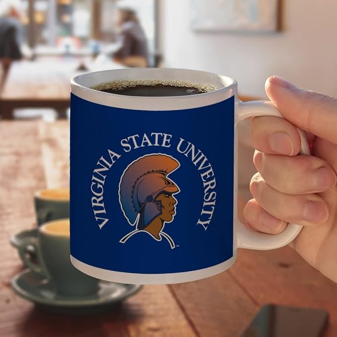 Virginia State University Primary Logo Ceramic Coffee Mug, Novelty Gift Mugs for Coffee, Tea and Hot Drinks, 11oz, White