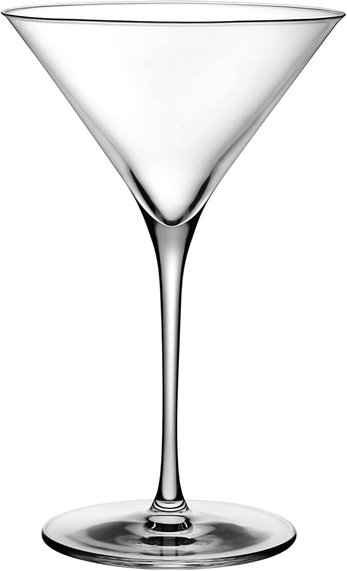 NUDE Vintage Set Of 2, Crystal Martini Glasses 9.75 oz, Lead-Free, Perfect for Drinking Martini, Margarita, Coctail, Glassware for Home