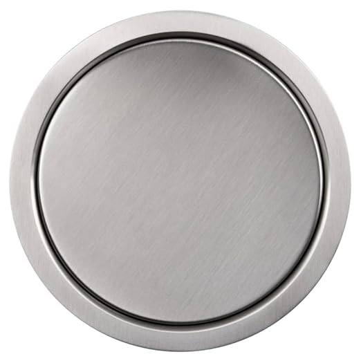 Lew Electric Round Kitchen Pop Up Outlet (GFCI, Stainless)
