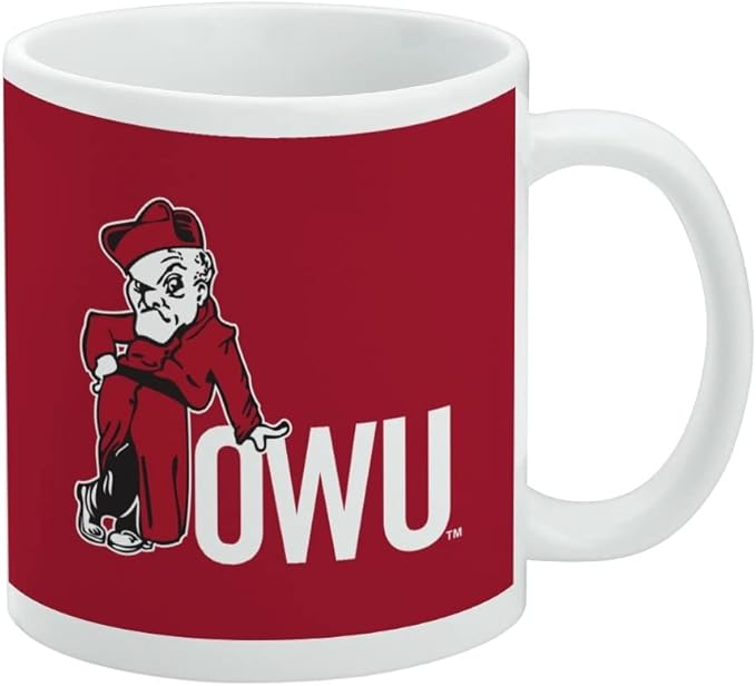 Ohio Wesleyan University Primary Logo Ceramic Coffee Mug, Novelty Gift Mugs for Coffee, Tea and Hot Drinks, 11oz, White