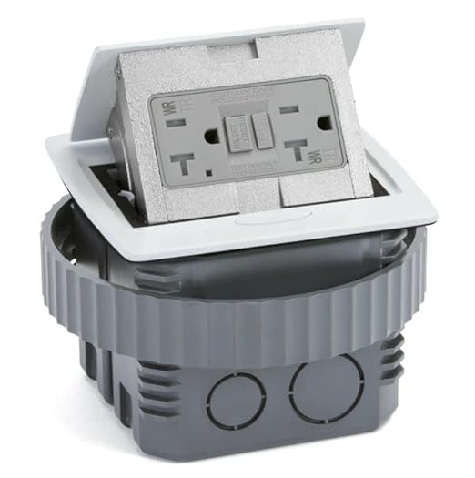 Lew Electric Pop Up Countertop Electrical Outlet, GFCI Receptacle (White)