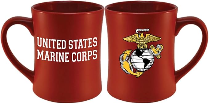 Marines Midshipmen Ceramic 16oz Sculpted Mug – Official Team Logo Coffee Cup – Handwash Recommended – Individually Boxed