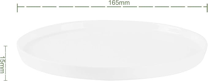 Bone China Cone Shape, Elegance White Plate 6.7", Case of 6
