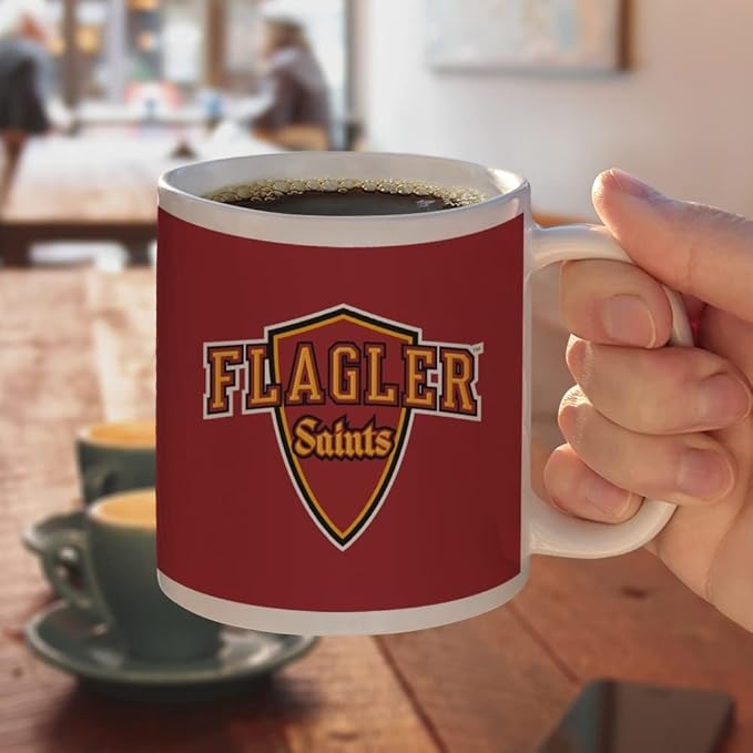 Flagler College Primary Logo Ceramic Coffee Mug, Novelty Gift Mugs for Coffee, Tea and Hot Drinks, 11oz, White