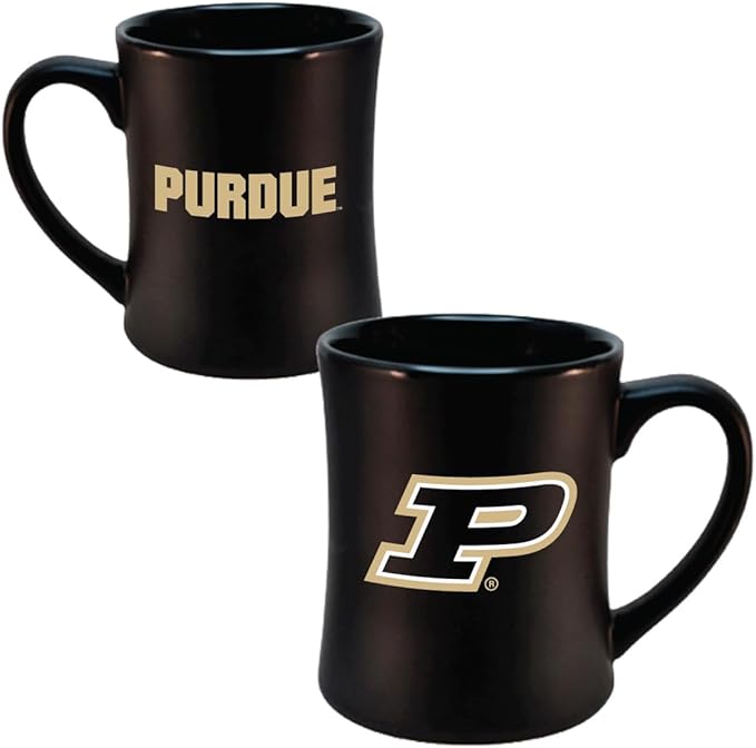 Purdue Boilermakers Ceramic 16oz Sculpted Mug – Official Team Logo Coffee Cup – Handwash Recommended – Individually Boxed
