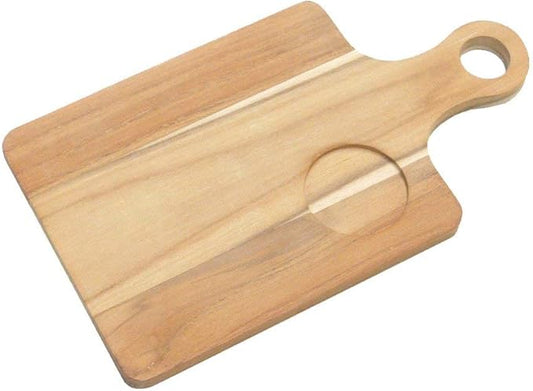 Tramontina Wood (Teak) Snack Board 26 cm by 15 cm Cutie Organic with Groove for