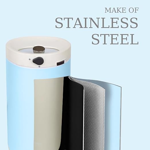 Diaper Pail, Airtight Odor Control Baby Diaper Bin with Childproof Lock, Stainless Steel Garbage Pail with lid, 15 Liter/ 4 Gallon Compact Nursery Trash Can with Removal Inner Liner, Blue