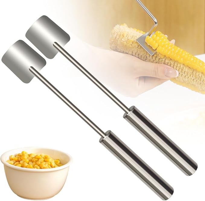 Easy Clean Corn Cob Peeler, 2026 Upgraded Long Handle Stainless Steel Upgrade Corn Stripping Tool for Home Kitchen Gadget (2)