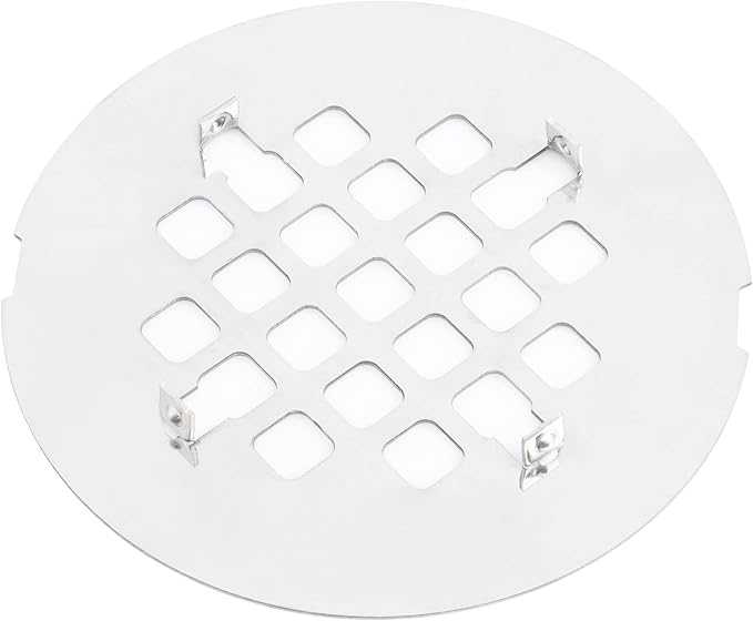 Artiwell 4-1/4” OD Snap-in Shower Drain Cover, Round Shower Drain Strainer Grid, Replacement Cover, Designed for Long-Lasting