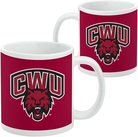 Central Washington University Primary Logo Ceramic Coffee Mug, Novelty Gift Mugs for Coffee, Tea and Hot Drinks, 11oz, White