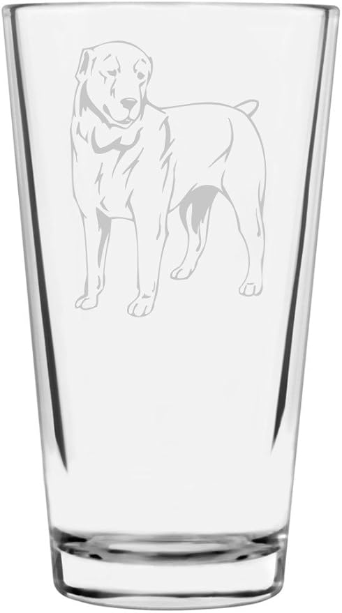Central Asian Shepherd Ovcharka Custom Personalized Dog Themed Etched All Purpose 16oz Pint Glass