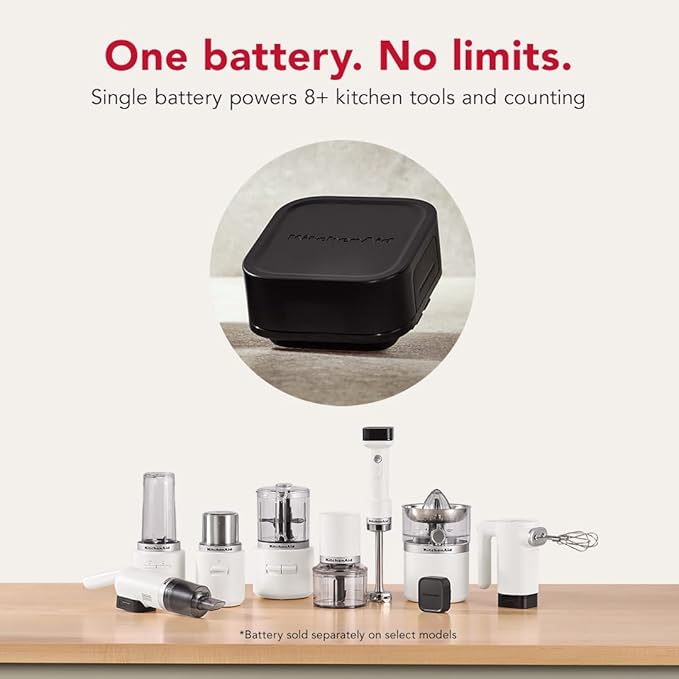 KitchenAid Go™ Cordless Blade Grinder - battery sold separately, KBGR100, Porcelain White