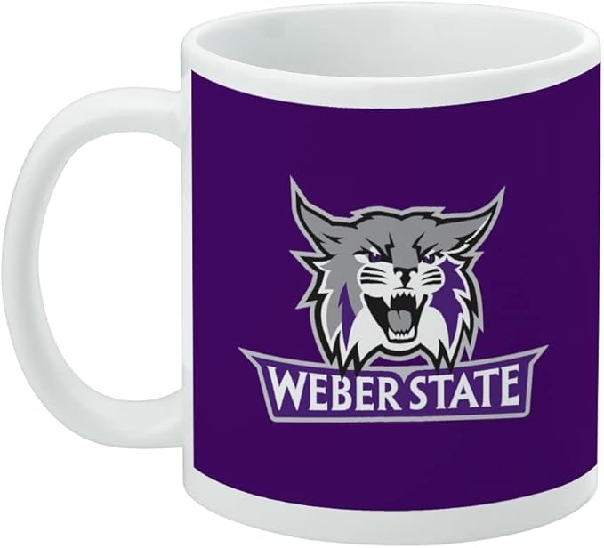 Weber State University Primary Logo Ceramic Coffee Mug, Novelty Gift Mugs for Coffee, Tea and Hot Drinks, 11oz, White