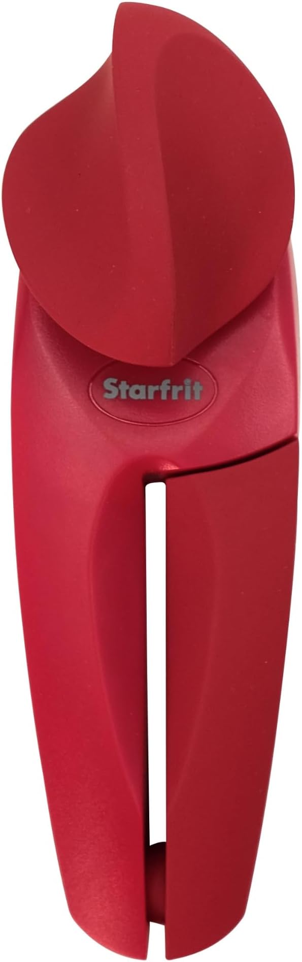 Starfrit MightiCan Can Opener - Safe - Holds Lid and Leaves No Sharp Edges on Lid - 3 Year Warranty - Comfort Grip - Heavy Duty Non-Slip Knob - Red
