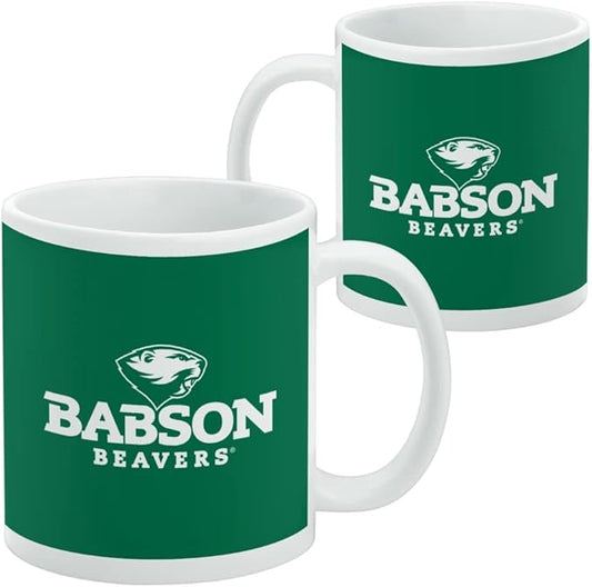 Babson College Primary Logo Ceramic Coffee Mug, Novelty Gift Mugs for Coffee, Tea and Hot Drinks, 11oz, White