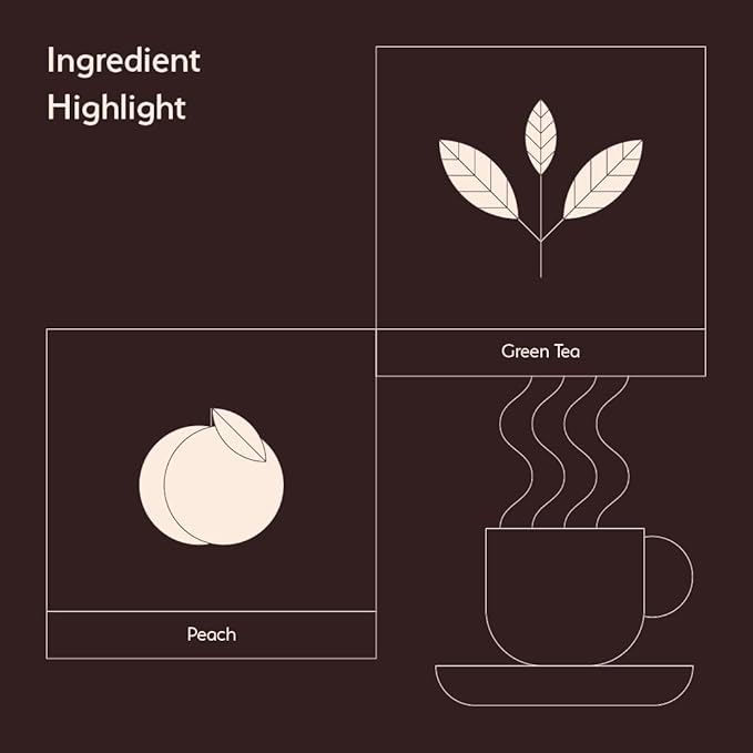 Iron Kettle Peach Green Tea | High Grown Green Tea bag blended with Safflower & Natural Peach extract | Sourced exclusively from small tea growers with higher fine leaf count | 25 Tea Bags