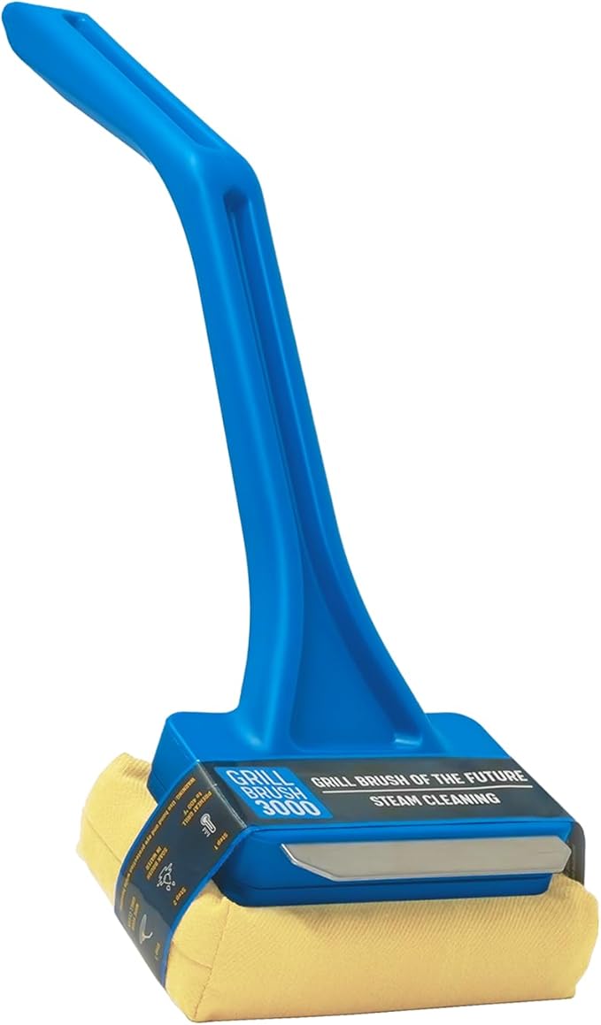 Grill Rescue BBQ Replaceable Scraper Cleaning Head, Bristle Free Grill Brush- Safe, Durable and Unique Scraper Tools for Cast Iron or Stainless-Steel Grates, Barbecue Cleaner (GB3000)