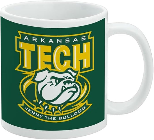 Arkansas Tech University Official Logo Ceramic Coffee Mug, Novelty Gift Mugs for Coffee, Tea and Hot Drinks, 11oz, White