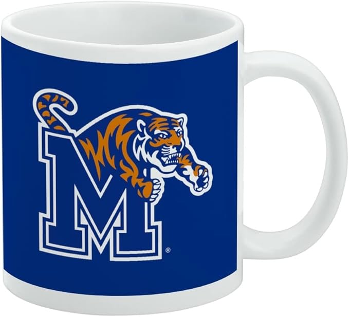 Memphis Primary Logo Ceramic Coffee Mug, Novelty Gift Mugs for Coffee, Tea and Hot Drinks, 11oz, White