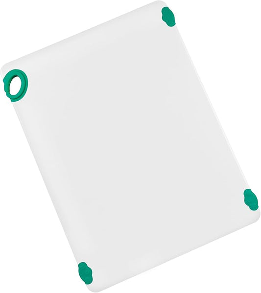 Winco Non-Slip Cutting Board with Hook, 18" x 24" x 1/2", Green