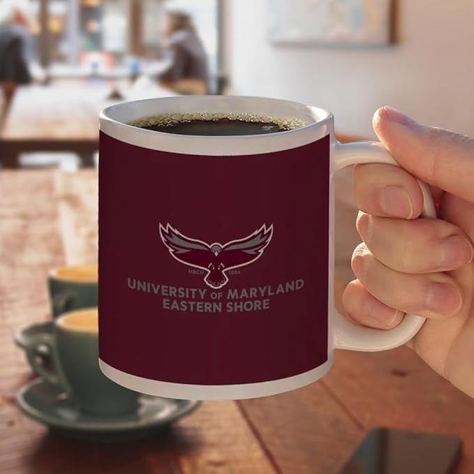University of Maryland Eastern Shore Primary Logo Ceramic Coffee Mug, Novelty Gift Mugs for Coffee, Tea and Hot Drinks, 11oz, White