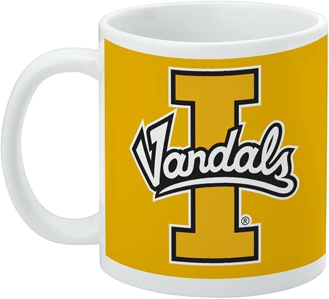 University of Idaho Primary Logo Ceramic Coffee Mug, Novelty Gift Mugs for Coffee, Tea and Hot Drinks, 11oz, White