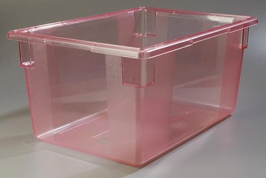 Carlisle FoodService Products 10623C05 StorPlus Color-Coded Food Box Storage Container Only, 16.6 Gallon, 26" x 18" x 12", Red (Pack of 3)