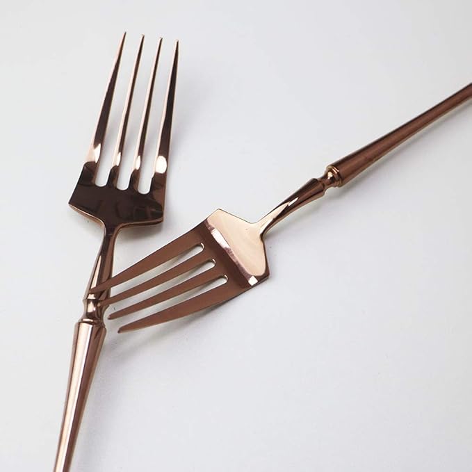 JASHII 20-piece 18/10 Stainless Steel Rose Gold Flatware/Cutlery/Tableware Set Service for 4 Person, Include Knife/Fork/Spoon, Mirror Polished (Rose)