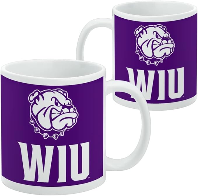 Western Illinois University Leathernecks Logo Ceramic Coffee Mug, Novelty Gift Mugs for Coffee, Tea and Hot Drinks, 11oz, White