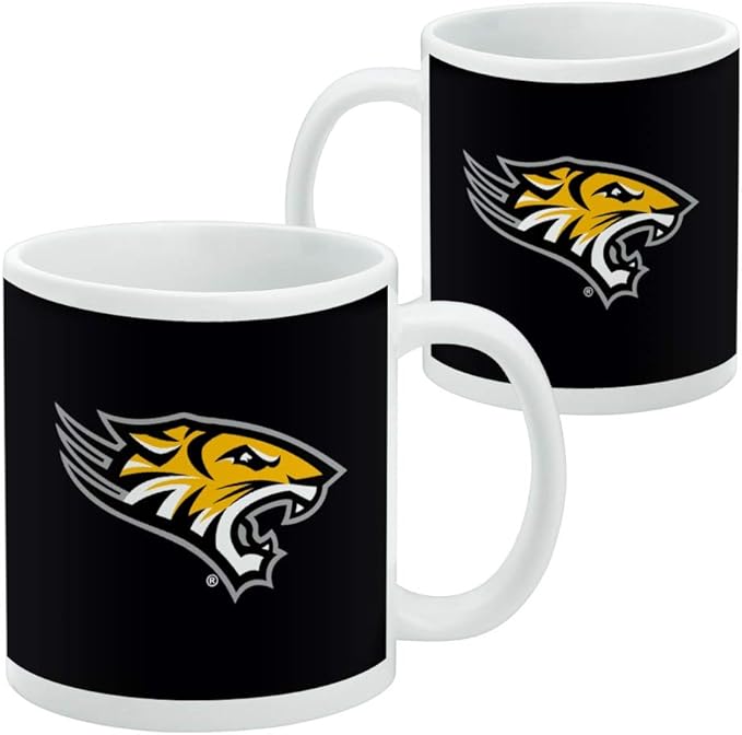 Towson University Tigers Logo Ceramic Coffee Mug, Novelty Gift Mugs for Coffee, Tea and Hot Drinks, 11oz, White