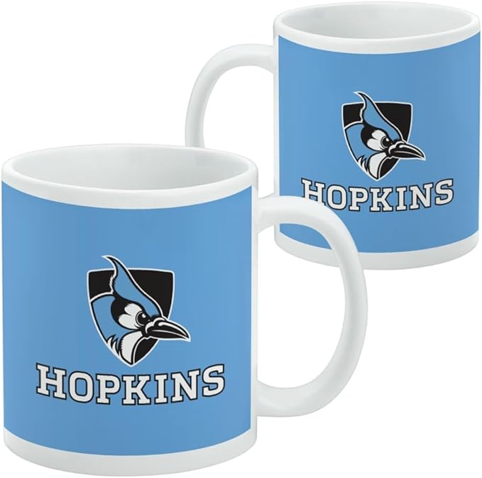 Johns Hopkins University Primary Logo Ceramic Coffee Mug, Novelty Gift Mugs for Coffee, Tea and Hot Drinks, 11oz, White