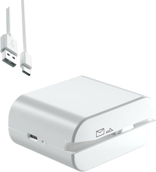 Rechargeable Electric Letter Opener - Automatic Letter Opener Envelope Slitter, Electric Letter Opener Envelope Slitter for Universal Mail and Envelopes(White)