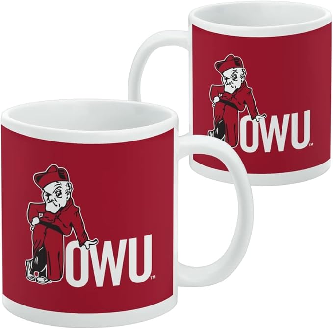 Ohio Wesleyan University Primary Logo Ceramic Coffee Mug, Novelty Gift Mugs for Coffee, Tea and Hot Drinks, 11oz, White