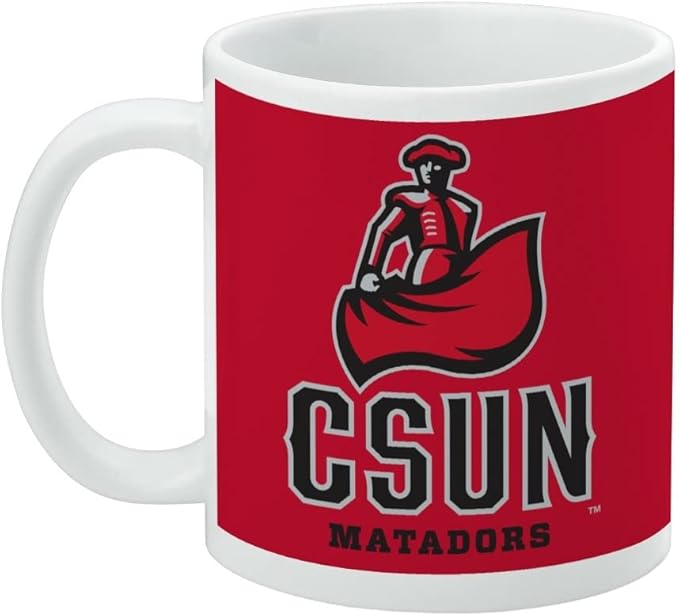 Cal State Northridge Primary Logo Ceramic Coffee Mug, Novelty Gift Mugs for Coffee, Tea and Hot Drinks, 11oz, White