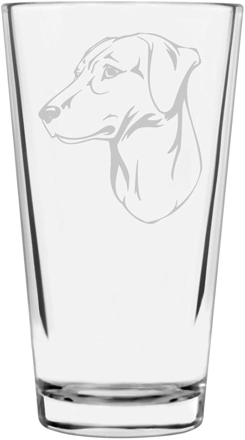 Blue Lacy Custom Personalized Dog Themed Etched All Purpose 16oz Pint Glass