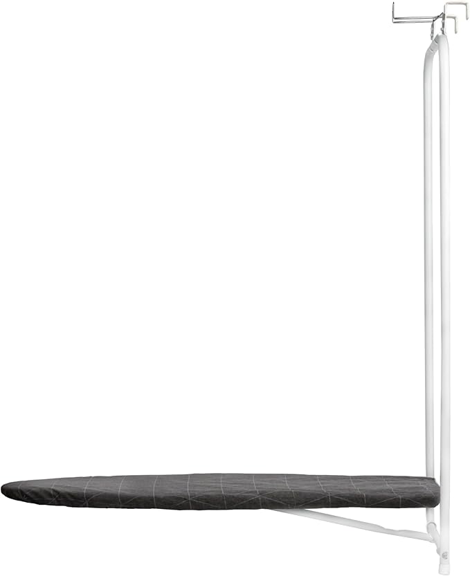 Household Essentials Over The Door Ironing Board, Perfect for Dorms or Small Spaces, White