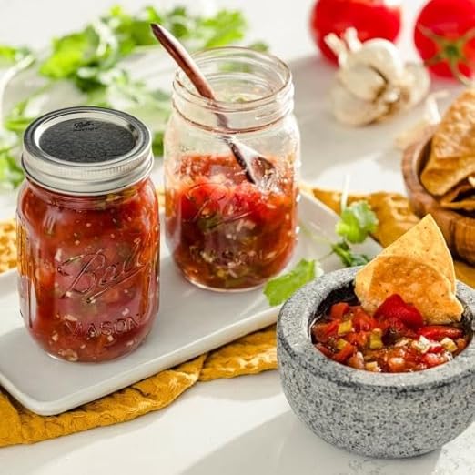 Ball Mason Regular Mouth Jars with Lids and Bands, Set of 4, Two 32oz + Two 16oz Jars (Bundle Pack)