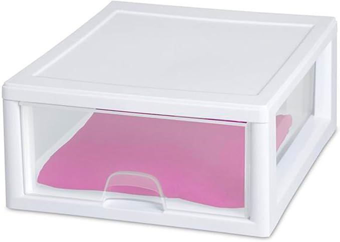 STERILITE 23018006 16 Quart Stacking Drawer, Clear (Pack of 1)