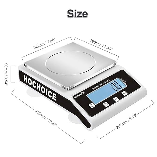 Accuracy:0.1g 15kg Laboratory Digital Analytical Balance High-Precision Electronic Scales Industrial Scale Jewelry Scales Strain Sensor Square pan