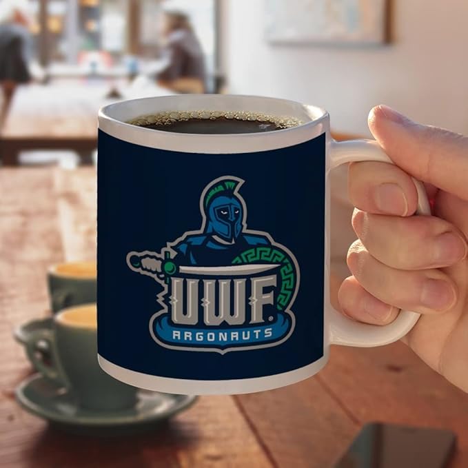 University of West Florida Primary Logo Ceramic Coffee Mug, Novelty Gift Mugs for Coffee, Tea and Hot Drinks, 11oz, White