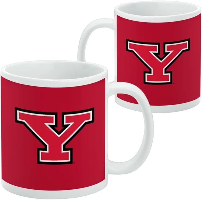 Youngstown State Primary Logo Ceramic Coffee Mug, Novelty Gift Mugs for Coffee, Tea and Hot Drinks, 11oz, White