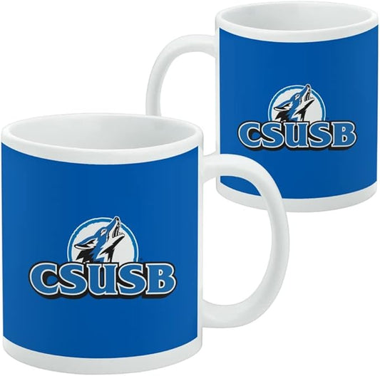 California State University San Bernardino Primary Logo Ceramic Coffee Mug, Novelty Gift Mugs for Coffee, Tea and Hot Drinks, 11oz, White