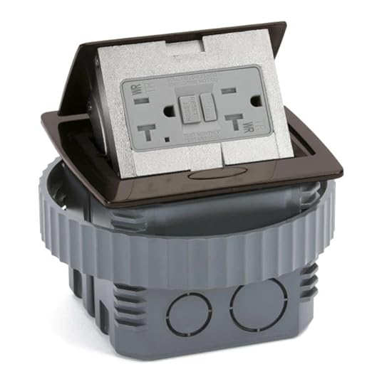 Lew Electric Pop Up Countertop Electrical Outlet, GFCI Receptacle (Dark Bronze)