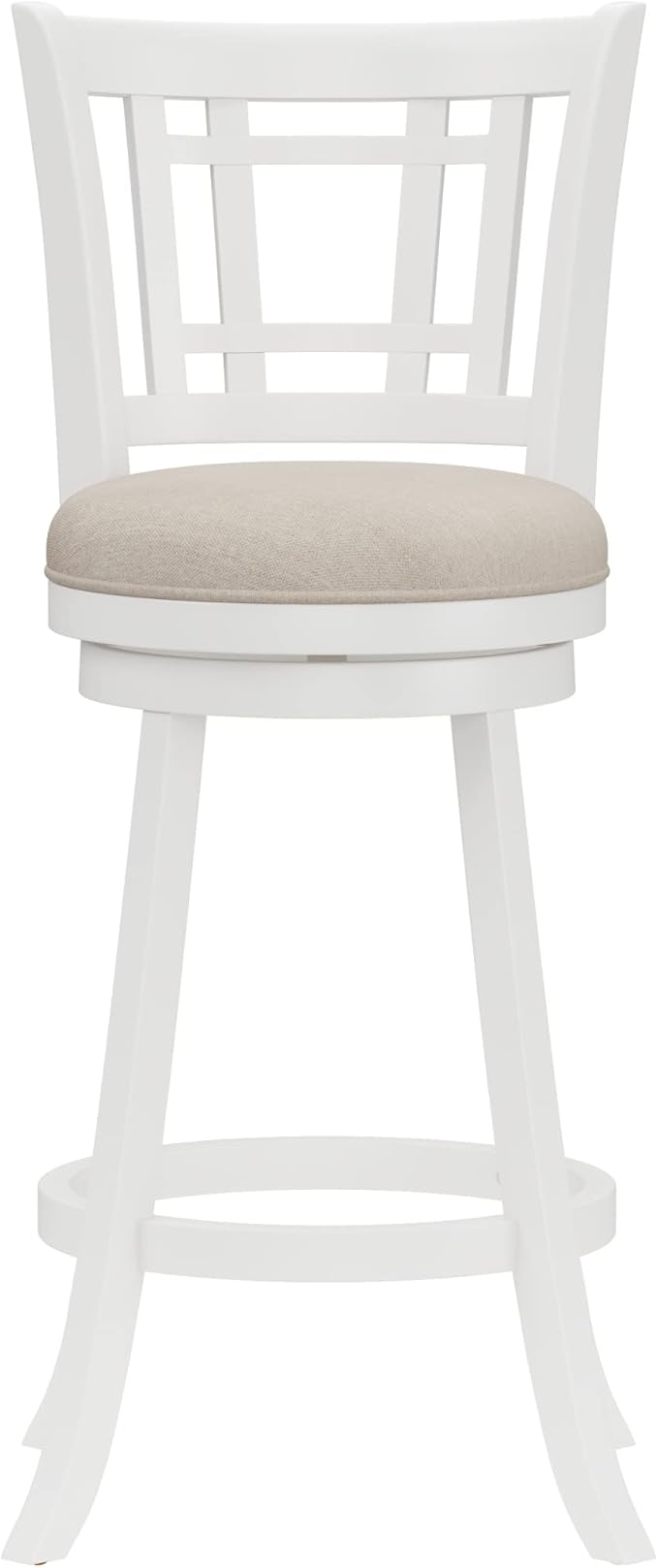 Hillsdale Fairfox 30.5" Wood Swivel Bar Height Stool, White