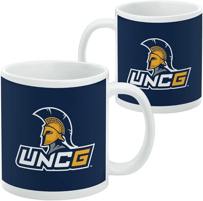 UNC Greensboro Primary Logo Ceramic Coffee Mug, Novelty Gift Mugs for Coffee, Tea and Hot Drinks, 11oz, White
