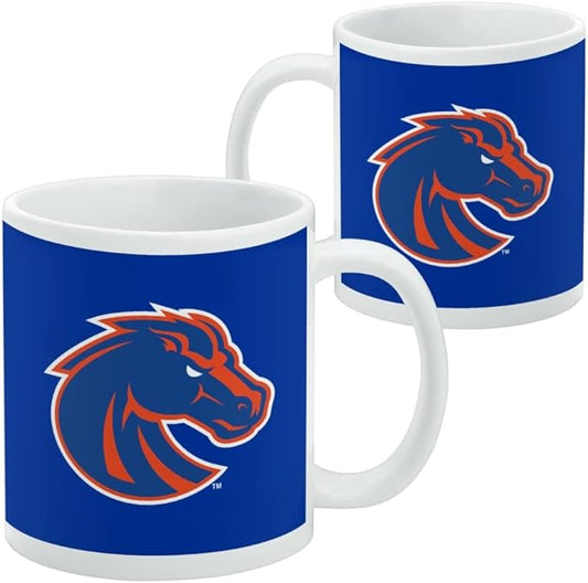 Boise State University Primary Logo Ceramic Coffee Mug, Novelty Gift Mugs for Coffee, Tea and Hot Drinks, 11oz, White