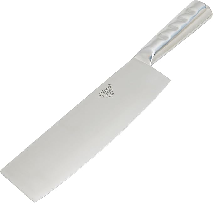 Winco KC-501 Chinese Cleaver with Steel Handle and 8-Inch by 2.25-Inch Blade