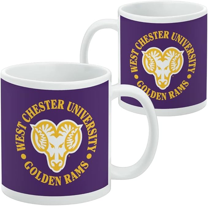 West Chester University Primary Logo Ceramic Coffee Mug, Novelty Gift Mugs for Coffee, Tea and Hot Drinks, 11oz, White
