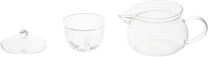 Restaurantware Forma 17 Ounce Glass Teapot 1 Double Wall Glass Tea Kettle - Does Not Chip Reusable Clear Glass Double Wall Teapot Rolled Rim Dishwashable